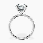 3.29 ct. round Four Prong Ring in 10kt white gold side right image one