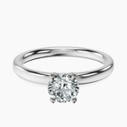 10kt White Gold Four Prong Solitaire 2mm Lab Diamond Ring front image
