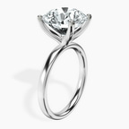 12.01 ct. round Four Prong Ring in platinum standing product image one