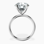 12.01 ct. round Four Prong Ring in platinum side right image one