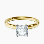 18kt Yellow Gold Four Prong Solitaire 2mm Lab Diamond Ring front image