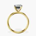 14kt Yellow Gold Four Prong Solitaire 2mm Lab Diamond Ring side right image one