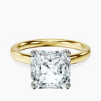 18kt Yellow Gold Four Prong Solitaire 2mm Lab Diamond Ring front image