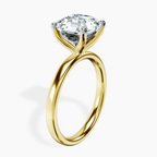18kt Yellow Gold Four Prong Solitaire 2mm Lab Diamond Ring standing product image one