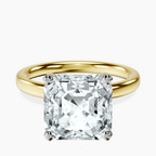 18kt Yellow Gold Four Prong Solitaire 2mm Lab Diamond Ring front image