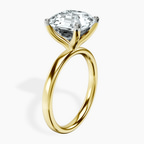 18kt Yellow Gold Four Prong Solitaire 2mm Lab Diamond Ring standing product image one