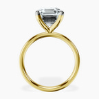 18kt Yellow Gold Four Prong Solitaire 2mm Lab Diamond Ring side right image one