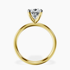14kt Yellow Gold Four Prong Solitaire 2mm Lab Diamond Ring side right image one