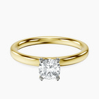 18kt Yellow Gold Four Prong Solitaire 2mm Lab Diamond Ring front image