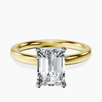 14ct Yellow Gold Four Prong Solitaire 2mm Lab Diamond Ring front image