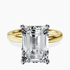 18kt Yellow Gold Four Prong Solitaire 2mm Lab Diamond Ring front image