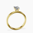 18kt Yellow Gold Four Prong Solitaire 2mm Lab Diamond Ring side right image one
