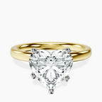 14kt Yellow Gold Four Prong Solitaire 2mm Lab Diamond Ring front image