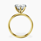 14kt Yellow Gold Four Prong Solitaire 2mm Lab Diamond Ring side right image one