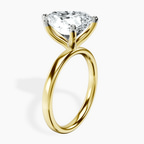 14kt Yellow Gold Four Prong Solitaire 2mm Lab Diamond Ring standing product image one