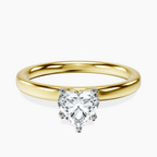 10kt Yellow Gold Four Prong Solitaire 2mm Lab Diamond Ring front image