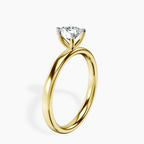 10kt Yellow Gold Four Prong Solitaire 2mm Lab Diamond Ring standing product image one