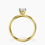 10kt Yellow Gold Four Prong Solitaire 2mm Lab Diamond Ring side right image one