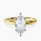 14kt Yellow Gold Four Prong Solitaire 2mm Lab Diamond Ring front image