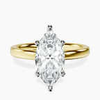 14ct Yellow Gold Four Prong Solitaire 2mm Lab Diamond Ring front image