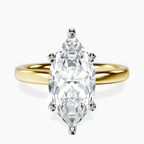 14kt Yellow Gold Four Prong Solitaire 2mm Lab Diamond Ring front image