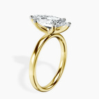 14kt Yellow Gold Four Prong Solitaire 2mm Lab Diamond Ring standing product image one