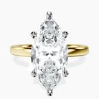 14kt Yellow Gold Four Prong Solitaire 2mm Lab Diamond Ring front image