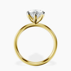 14kt Yellow Gold Four Prong Solitaire 2mm Lab Diamond Ring side right image one