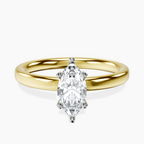 10kt Yellow Gold Four Prong Solitaire 2mm Lab Diamond Ring front image