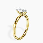 10kt Yellow Gold Four Prong Solitaire 2mm Lab Diamond Ring standing product image one