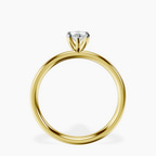 10kt Yellow Gold Four Prong Solitaire 2mm Lab Diamond Ring side right image one