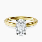 14kt Yellow Gold Four Prong Solitaire 2mm Lab Diamond Ring front image