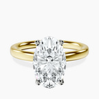 14kt Yellow Gold Four Prong Solitaire 2mm Lab Diamond Ring front image