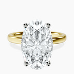 18kt Yellow Gold Four Prong Solitaire 2mm Lab Diamond Ring front image