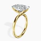 18kt Yellow Gold Four Prong Solitaire 2mm Lab Diamond Ring standing product image one