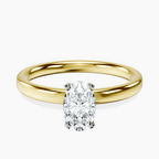 18kt Yellow Gold Four Prong Solitaire 2mm Lab Diamond Ring front image