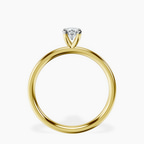 18kt Yellow Gold Four Prong Solitaire 2mm Lab Diamond Ring side right image one