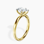 14kt Yellow Gold Four Prong Solitaire 2mm Lab Diamond Ring standing product image one