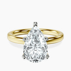14kt Yellow Gold Four Prong Solitaire 2mm Lab Diamond Ring front image