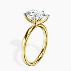 14kt Yellow Gold Four Prong Solitaire 2mm Lab Diamond Ring standing product image one