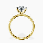 14kt Yellow Gold Four Prong Solitaire 2mm Lab Diamond Ring side right image one