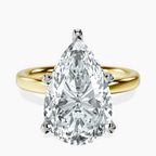 18kt Yellow Gold Four Prong Solitaire 2mm Lab Diamond Ring front image