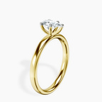 10kt Yellow Gold Four Prong Solitaire 2mm Lab Diamond Ring standing product image one