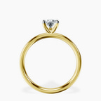 10kt Yellow Gold Four Prong Solitaire 2mm Lab Diamond Ring side right image one