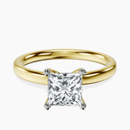 14kt Yellow Gold Four Prong Solitaire 2mm Lab Diamond Ring front image