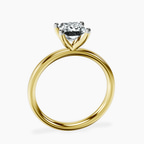 14kt Yellow Gold Four Prong Solitaire 2mm Lab Diamond Ring side right image one