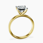 14ct Yellow Gold Four Prong Solitaire 2mm Lab Diamond Ring side right image one