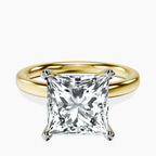 18kt Yellow Gold Four Prong Solitaire 2mm Lab Diamond Ring front image