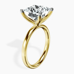 18kt Yellow Gold Four Prong Solitaire 2mm Lab Diamond Ring standing product image one