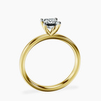 18kt Yellow Gold Four Prong Solitaire 2mm Lab Diamond Ring side right image one